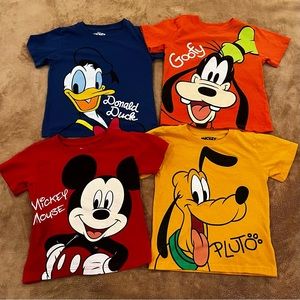 Disney Mickey Mouse & Friends - (4) T-Shirt Lot - Boy’s Size 6